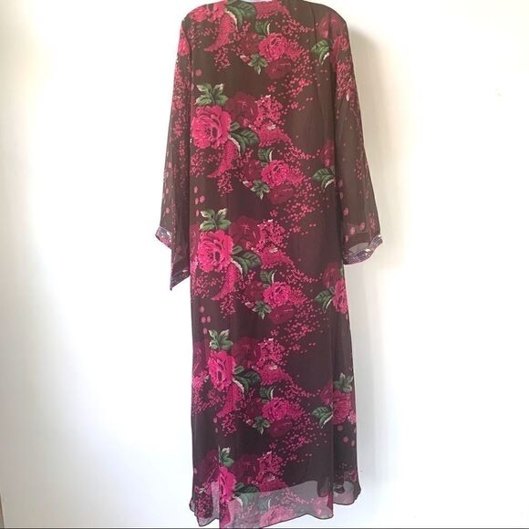 ORNATE FLOWY ASIAN SEQUIN EMBROIDERED DRESS - Picture 5 of 7